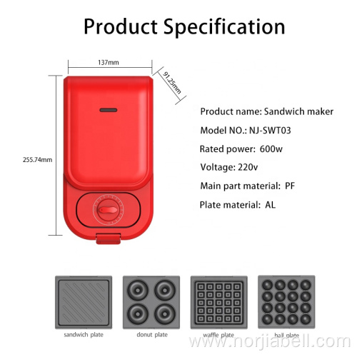 three minutes automatic operation light food grill toaster